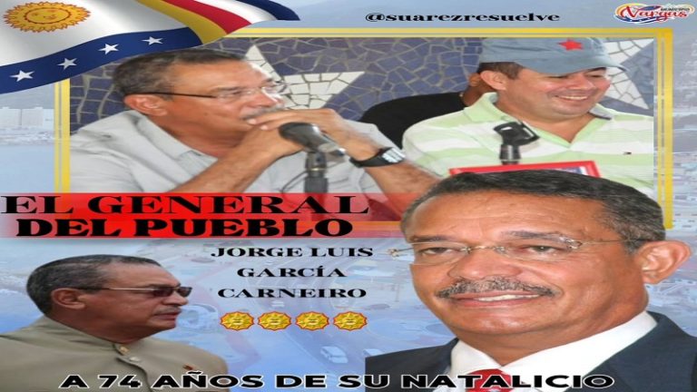 Cnel. José Manuel Suárez Maldonado Hoy conmemoramos la vida de un gigante, el General del Pueblo, Jorge Luis García Carneiro